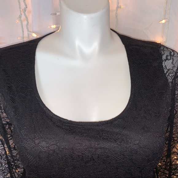 TORRID ⭐️ Black Lace Babydoll Swing Tunic Blouse - Picture 2 of 10